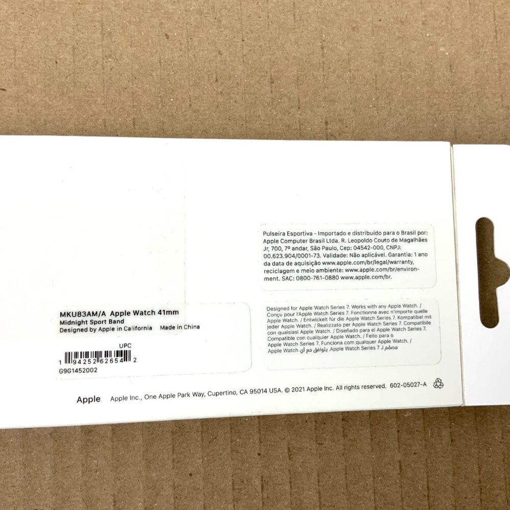 New Authentic Apple Watch Sport Band In Midnight Color 41mm - Picture 10 of 12